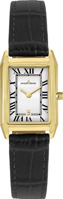 Jacques Lemans - Torino goldf. Leder schwarz - 1-2189.1P - Damenuhren