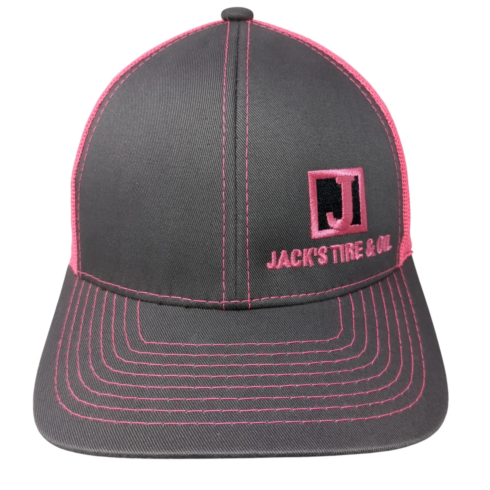 Jack's Tire & Oil Snapback Mesh Back Trucker Hat Multicolor One Size