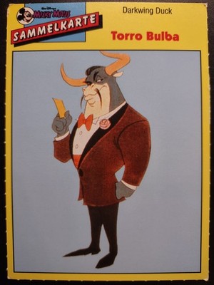 3 Sammelkarten Micky Maus  Darkwing Duck; Torro Bulba Tuskerninni Bennie Buxbaum