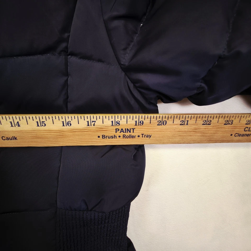 Abrigo acolchado de plumón Cole Haan para mujer M azul marino chaqueta de palangre acolchado pesado invierno Foto 4 de 4