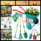 9PCS Kids Gardening Tools Set - Wheelbarrow, Shovel, Rake & Watering Can - Durab