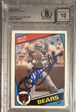 Topps 1984 Willie Gault Auto Beckett Authenticated BGS 10 Chicago Bears