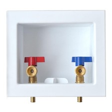 Washing Machine Outlet Box Brass Valves 1/2 Pex Crimp Inlet x 3/4 MHT Outlet