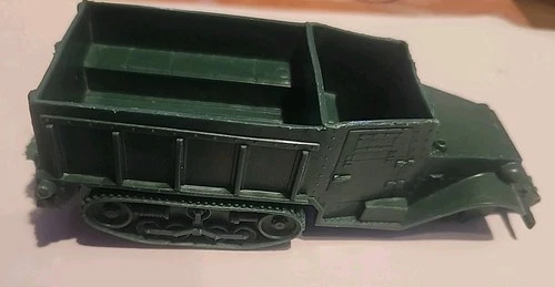 Vintage Marx Dark Forest Green Army Half-Track H - MPC Missing Front Wheel