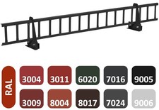 Schneefanggitter Set 1,5/3 m – Stehfalzdächer – Gitterhöhe 15/20 cm – 2-8 Halter