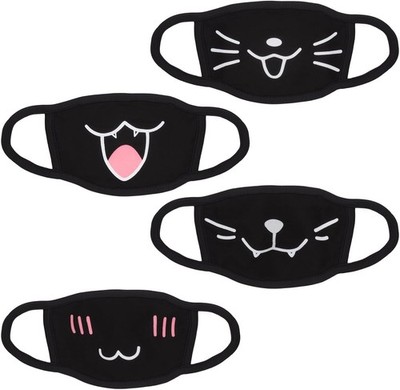 4er Set Baumwollmasken Anime Motiv Wiederverwendbar Komfortabel Für Alltag Party