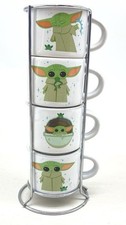 Star Wars Grogu The Mandalorian Mini Mug Set 4 Count Silver Buffalo Stacking
