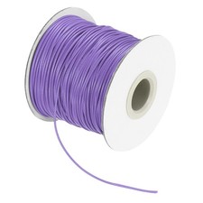 Waxed Cord 1mm Waxed Thread 87 Yard Wax String Leather Cord Light Purple 