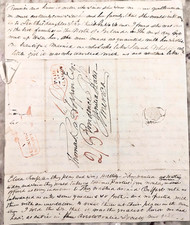 1838 Letter Thomas Hoppin Glasgow Scotland Ireland Artist Vintage Providence RI