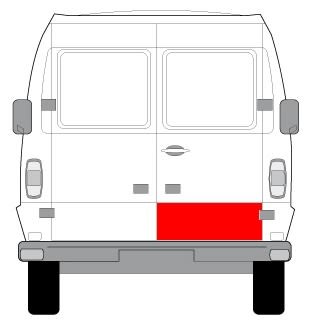 Türreparatur Rear Right for: Mercedes T1/T2 601, 602 04.77-02.96