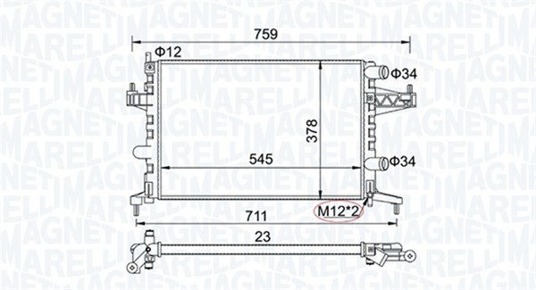 Magneti Marelli MotorküHler WasserküHler 350213829000 FüR Opel Corsa X01 Tigra-image
