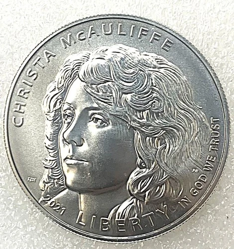 2021 Christa McAuliffe 1oz  0 .999 Silver Round - Uncirculated