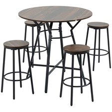 High Top Table and Chairs for 4 Dining Room Bar Set for Apartment Pub  Kitchen