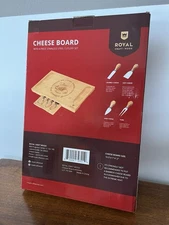 ROYAL CRAFT WOOD Bamboo Charcuterie Board Set, Cheese Platter, Serving Tray NEW