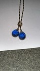 Antique 1920s Deco Czech 18 Necklace with Sapphire Blue Glass Crystal Beads — photo 4