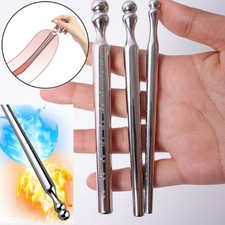 Metal Urethral Sounds Hollow Penis Plug 3-Sizes Round-head Graduated For Male