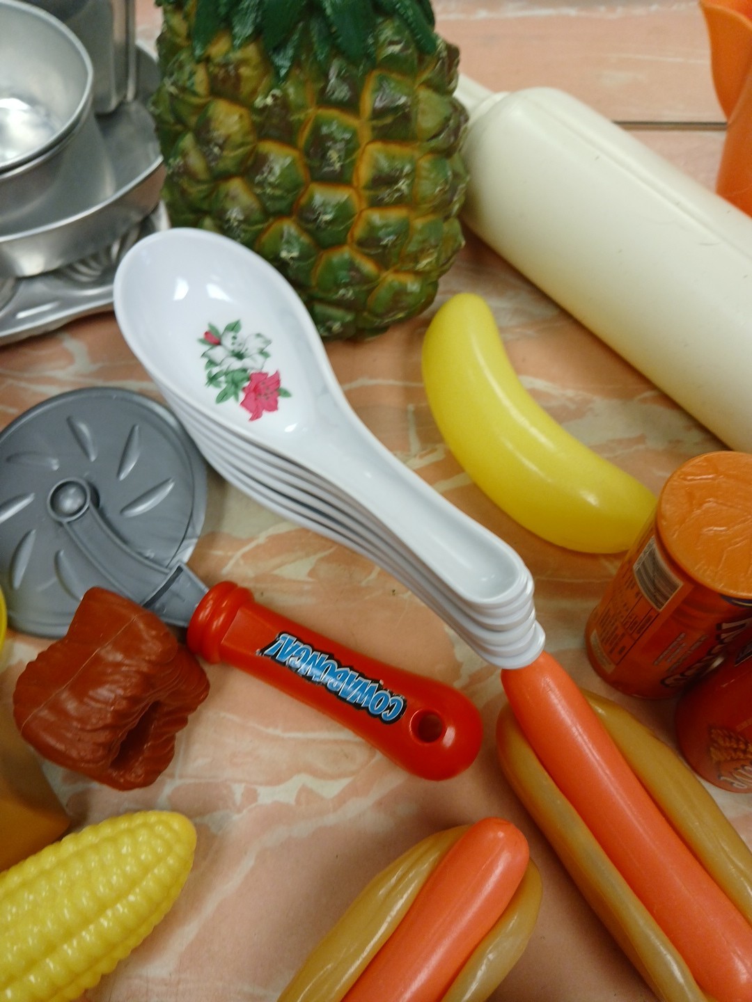 Vintage Mixed Lot 55 pcs Kids Pretend Play Food Kitchen Cooking Toys Accessories