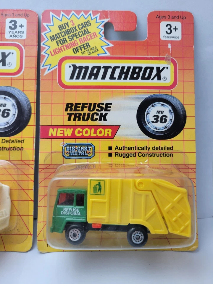 Matchbox 1-75 Superfast Series MB36 Refuse Truck NEW RARER VARIATION LOT of 2 - Image 3 of 4