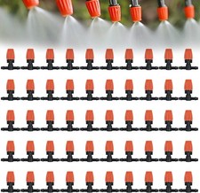 Drip Irrigation Emitters For Greenhouse Nersuries 50 Pcs Threeway 1/4 Inch Adju