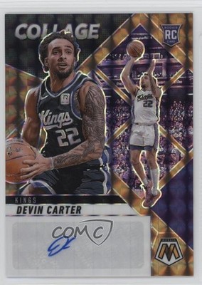 2024-25 Panini Mosaic Collage Bronze Prizm 8/49 Devin Carter Rookie Auto RC 1l7v