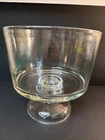 Vintage Anchor Hocking Savannah Clear Glass Large Trifle Fruit Serving Bowl