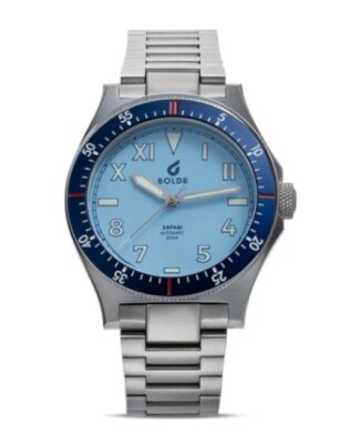 NEW BOLDR Safari DEFENDER SIANA Steel 40mm watch 200m Blue - DEALER & WARRANTY