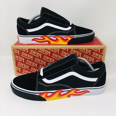 vans flame cut out old skool shoes