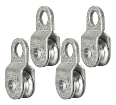 4 Pack Small Snatch Cable Pulley Block for 6mm / 0.23 Inch Wire Rope Single