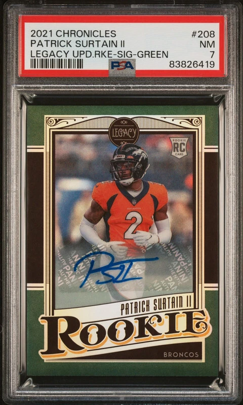 Patrick Surtain II Panini Chronicles Legacy Update Rookies #208 Signature-Green