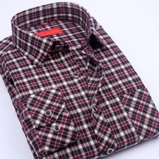 Mens Dress Shirts Long Sleeves Plaids Luxury Camisas Casual Slim Business Shirts