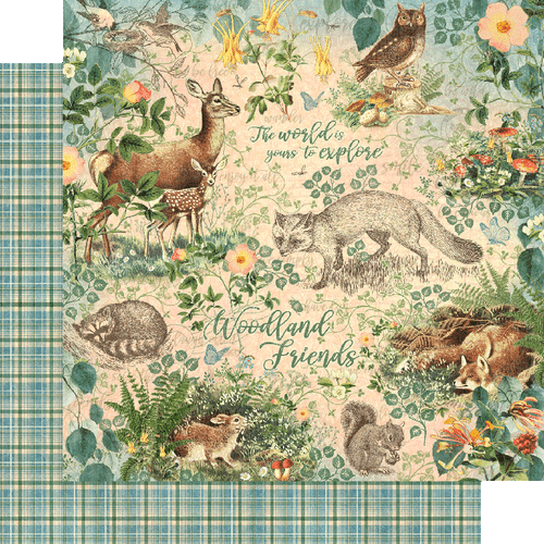 NEU Grafik 45 8" x 8" Papier Block Woodland Friends - Bild 4 von 7