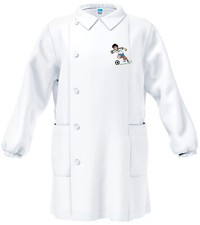 Grembiule Siggi Bianco Bimbo Scuola materna diverse fantasie