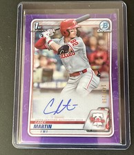 2020 Bowman Draft Chrome Purple Refractor /250 Casey Martin 1st #CDA-CM Auto