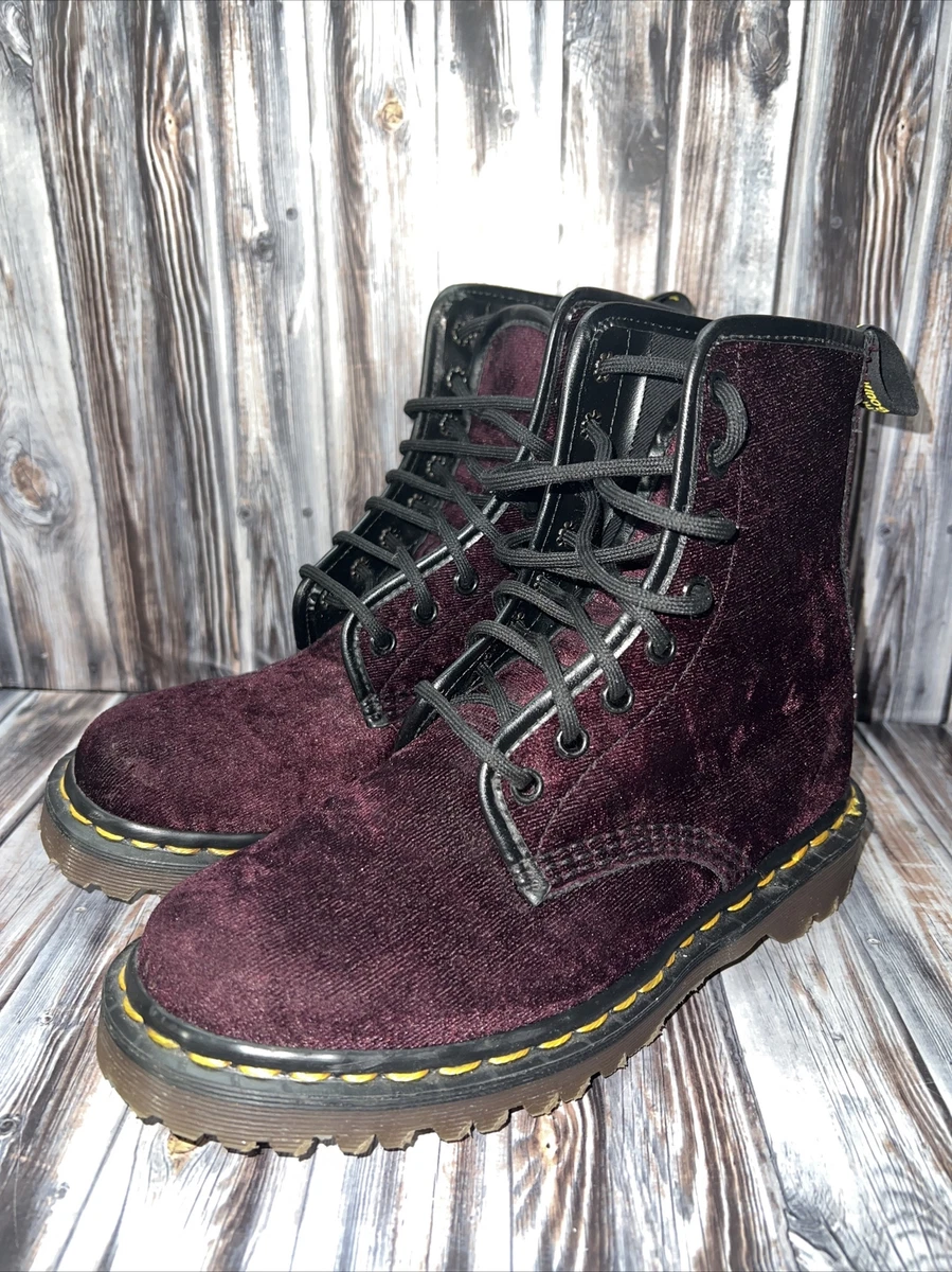 Purple velvet sales dr martens