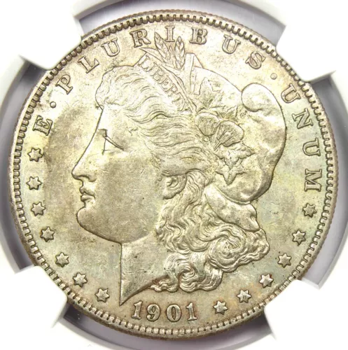 1901-S Morgan Silver Dollar $1 Coin - Rare Date - Certified NGC AU53