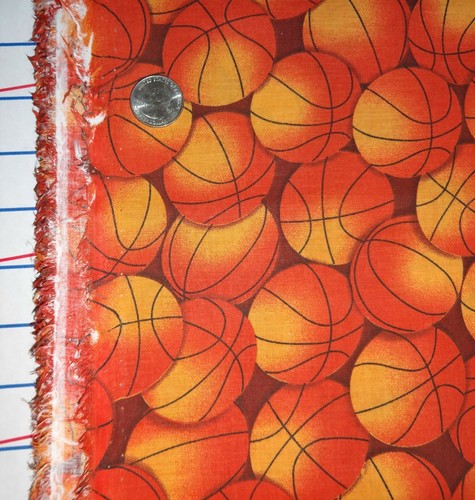 Pelotas de baloncesto NBA Deportes Fan Serie Mundial Algodón Acolchado Tela UNA yarda - Imagen 2 de 5