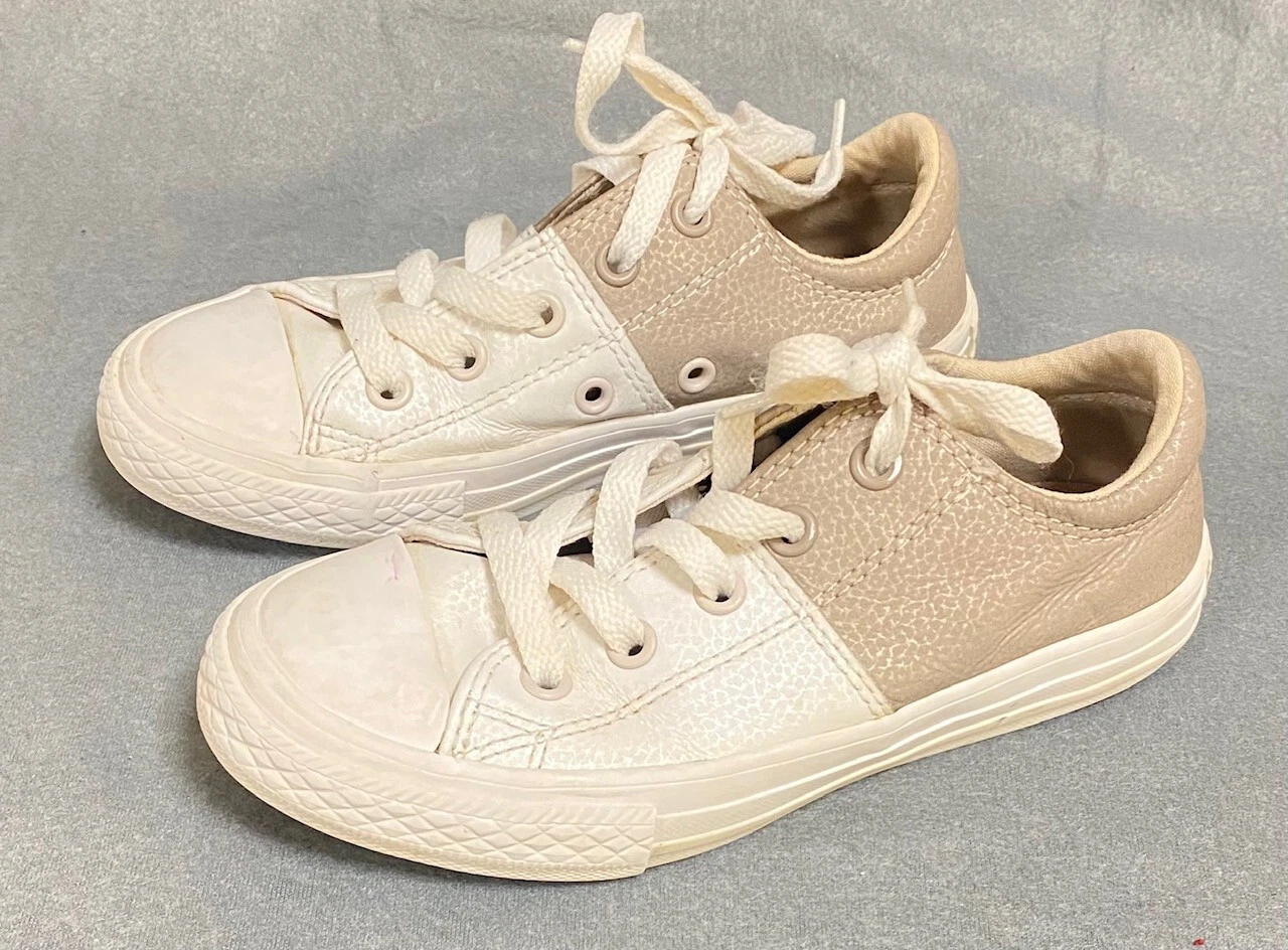 CONVERSE MADISON SNEAKERS BASSE USATE STRAPPO JUNIOR 12 CHUCK TAYLOR PELLE 658115C