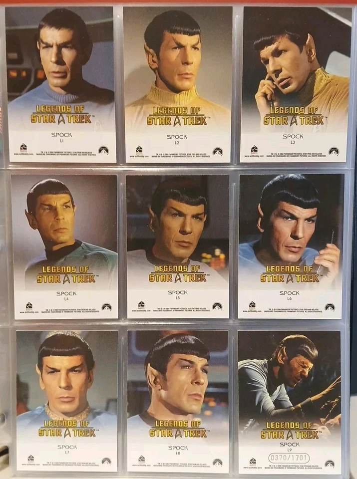 Star Trek Legends of Star Trek Captain Kirk/Spock Matching #'d 2-Set Lot (18) NM - Image 4 of 4