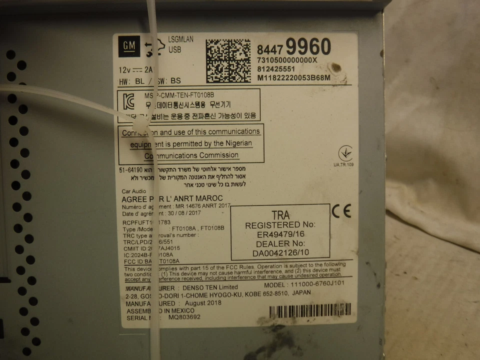 Chevrolet Colorado 2019 19 receptor de radio 84479960 B9 Foto 3 de 4