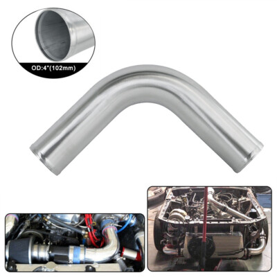 90 Degree OD 102mm 4'' Aluminum Intercooler Intake Pipe Piping Tube Hose L=500mm