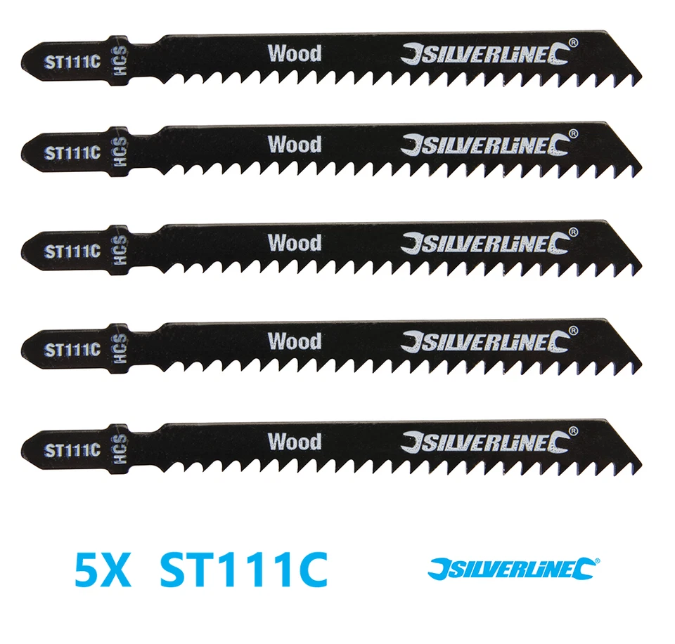 Jigsaw blade for wood ST111C Pack of 5 - Silverline 227921