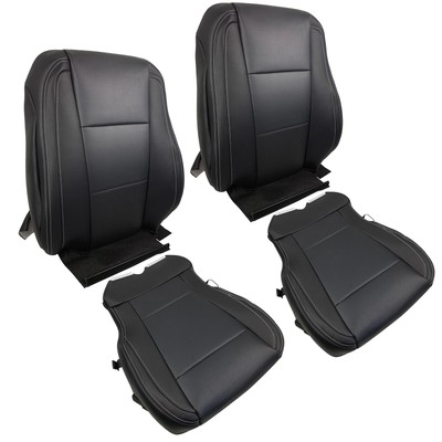 Driver Passenger Perforated Leather Seat Cover For 2015 -2017 Ford F150 Lariat