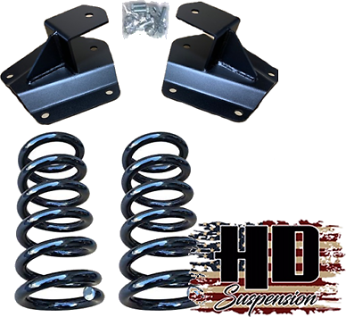 HD Suspension 1992-1999 Suburban Tahoe Yukon 1" F 2" R Drop Kit Made in USA - Picture 1 of 11