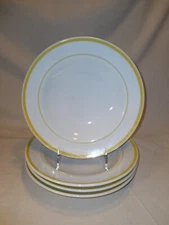 Vintage Set 4 Williams Sonoma Brasserie Soup Bowls Yellow Band