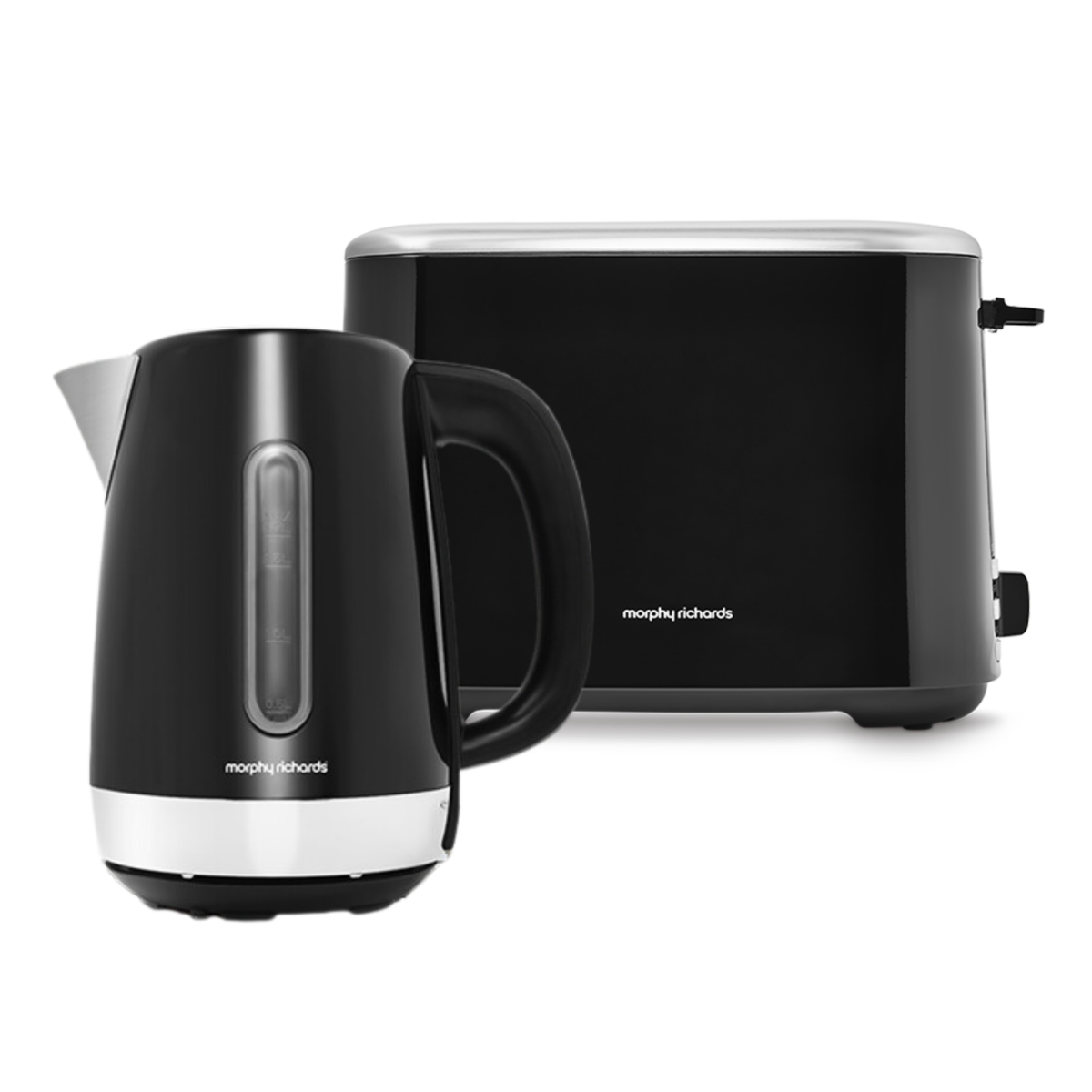 Morphy Richards Kettle Slice Toaster Breakfast set Black