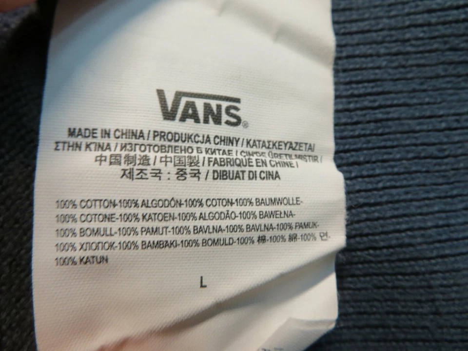 VANS SUÉTER MANGA LARGA GRANDE JUVENIL AZUL + GRIS 100% ALGODÓN Foto 4 de 4