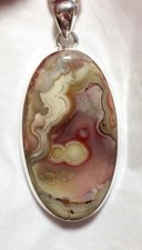 Gorgeous Mexican Laguna Lace Pendant 2 1/8  925 Sterling Silver  