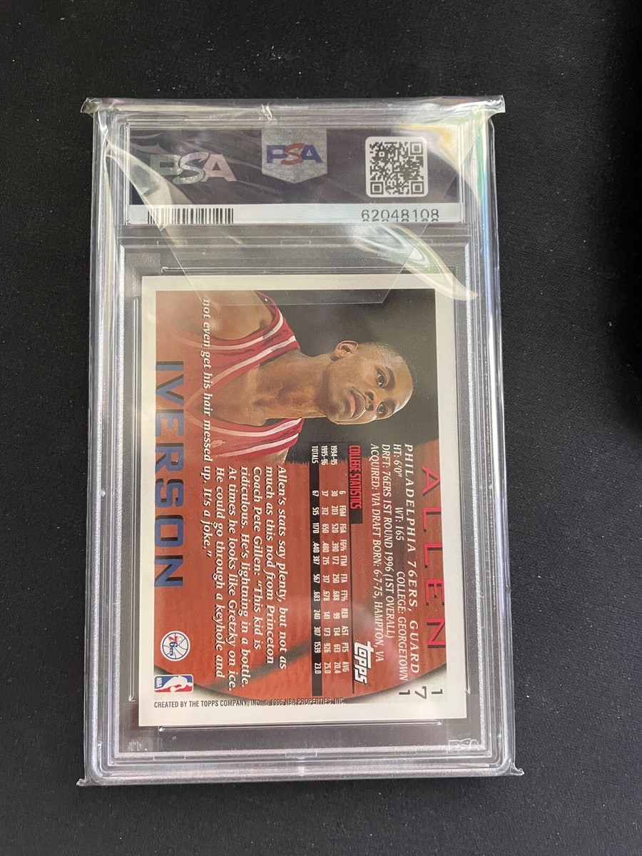 1996 TOPPS Allen Iverson RC #171 ROOKIE - PSA 6 HOF