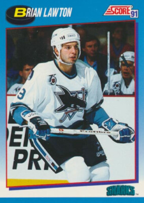 1991-92 Score Canadian French #648 BRIAN LAWTON - San Jose Sharks