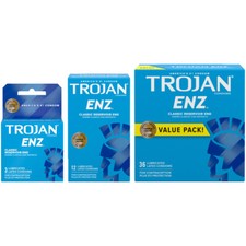 Trojan ENZ Classic Reservoir End Lubricated Latex Condoms